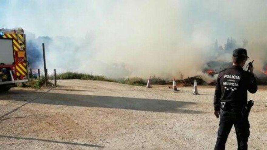 Incendio en los terrenos de la Finca Buenavista