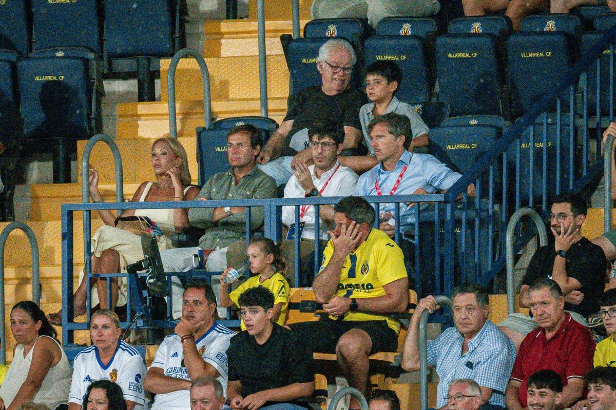 Guido Baroli y Lalo Arantegui, en el partido del Real Zaragoza.