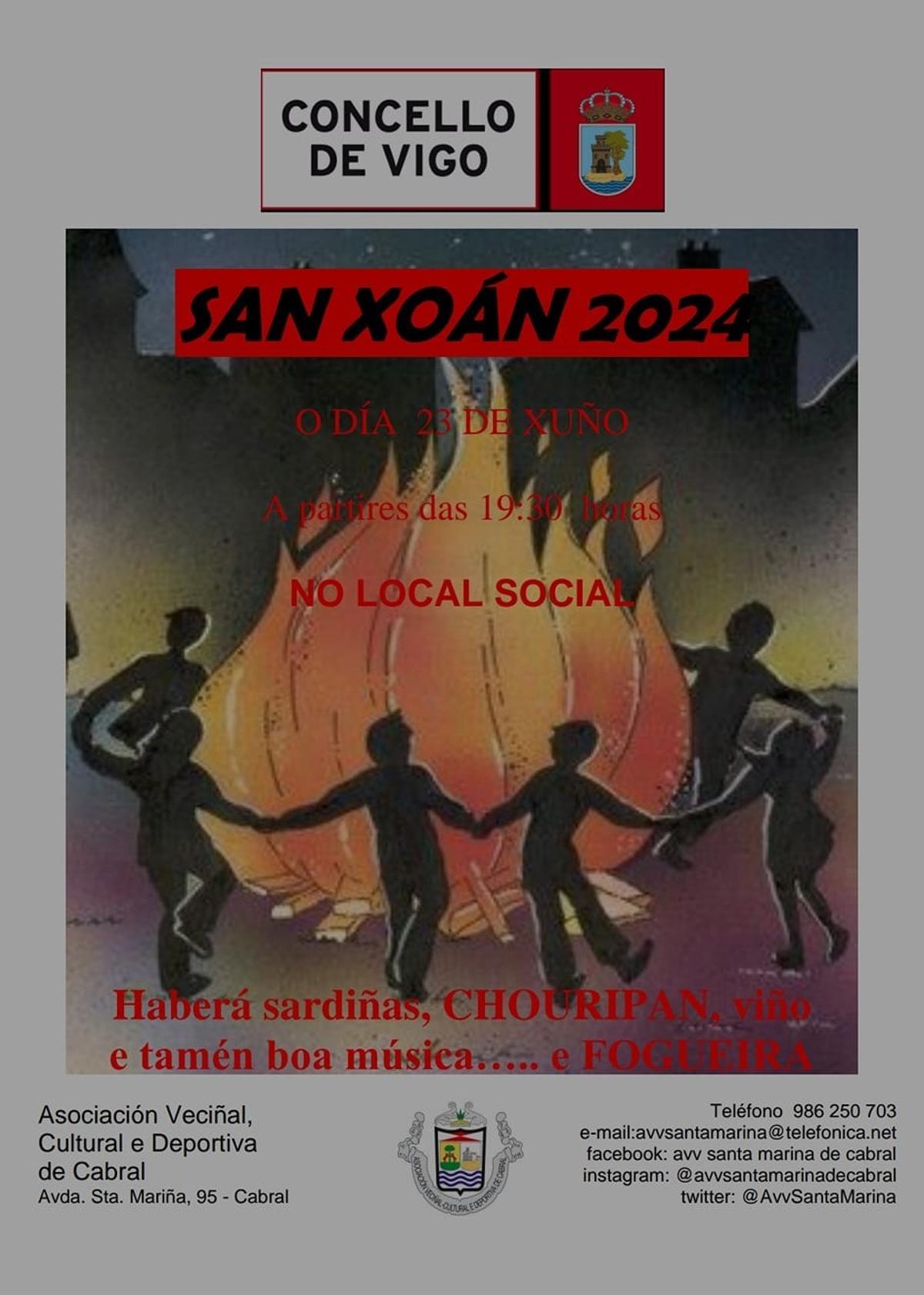 Programas de la fiesta de San Juan en Vigo 2024: Cabral