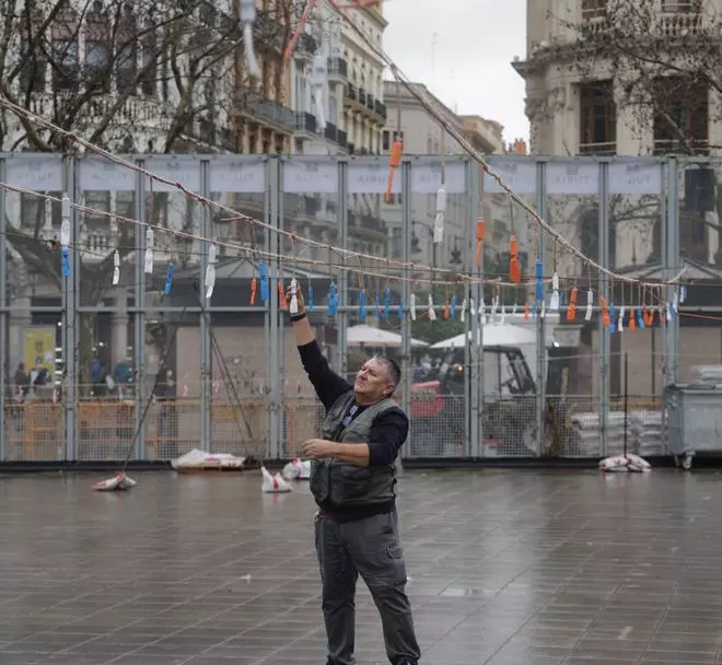 La mascletà de hoy en Valencia, con la mirada en el cielo por la borrasca Regina