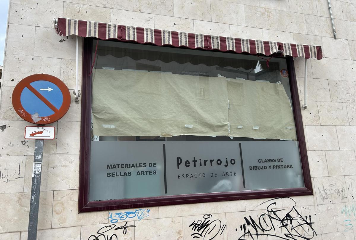El lateral de la fachada del nuevo espacio de arte en Cáceres.