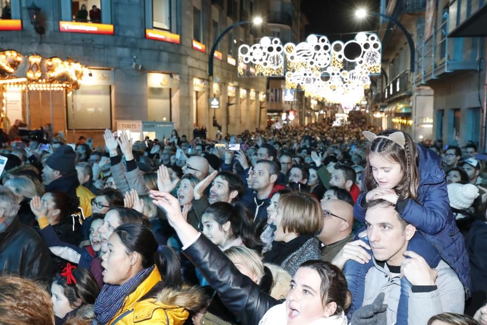 El apagado del alumbrado de la Navidad de Vigo, en imágenes. // José Lores