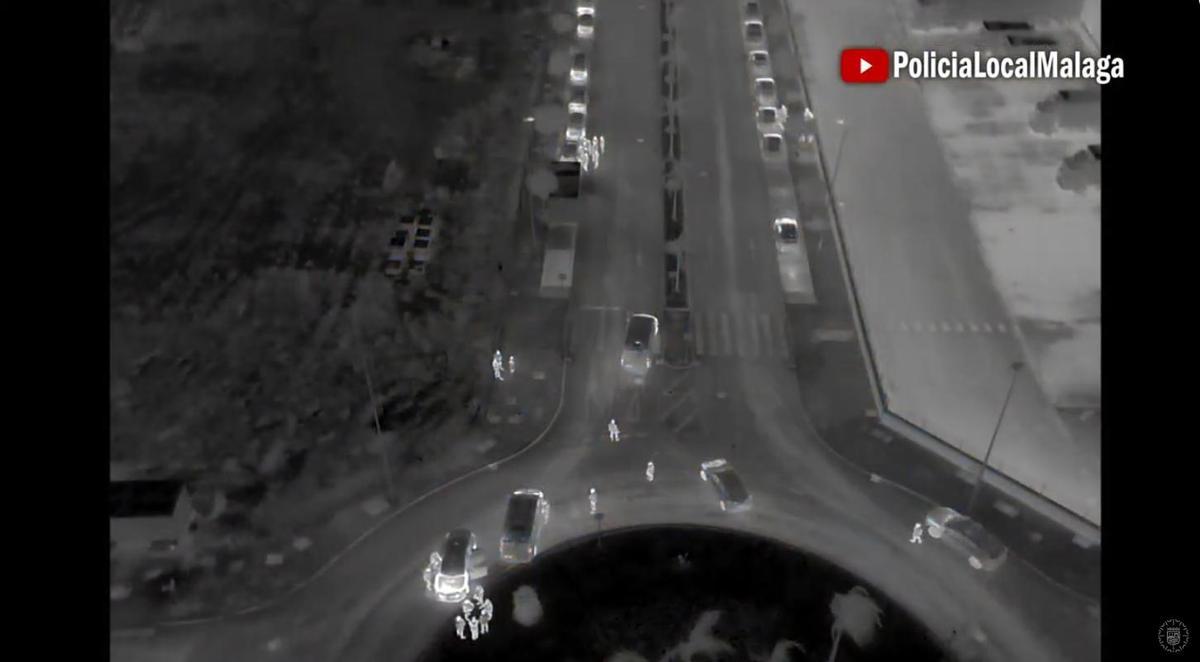 Uno de los controles, a vista de dron.