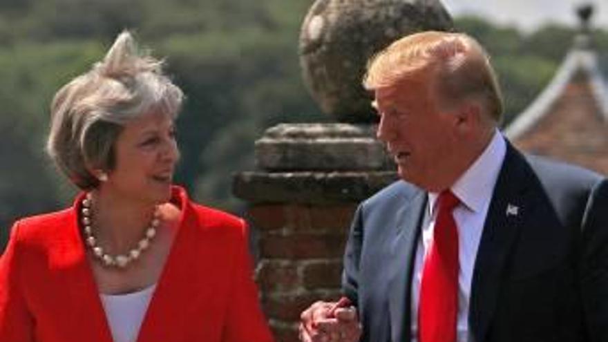 Donald Trump i Theresa May a Chequers