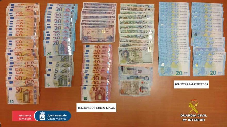 Desmantelada una banda que introducía billetes falsos de 20 euros en Mallorca