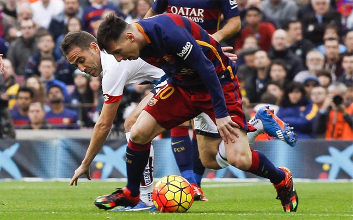 Messi marcó de falta ante el Deportivo