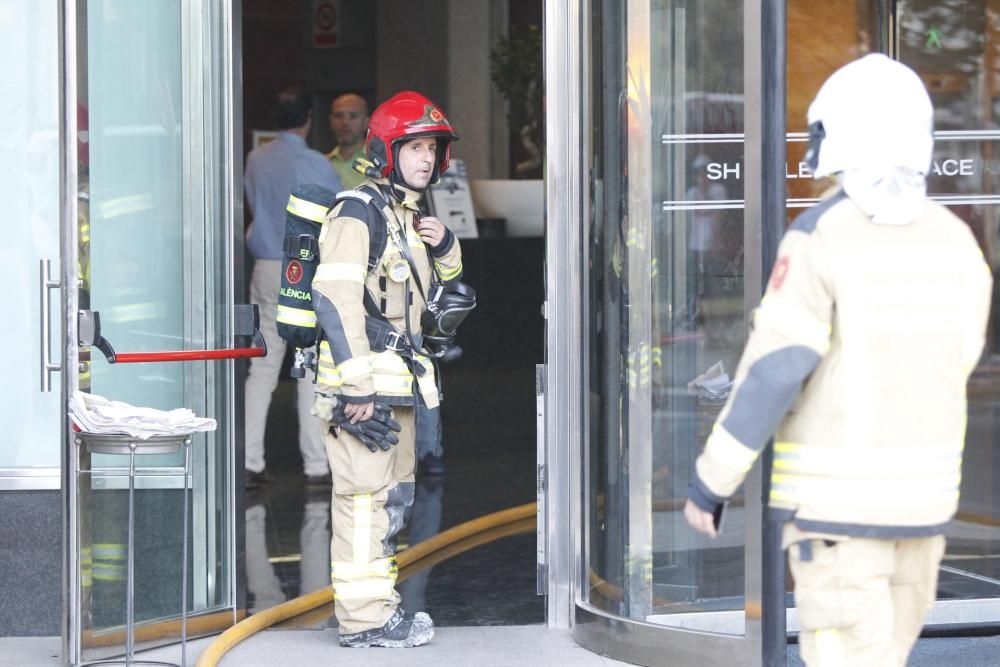 Incendio en un hotel de la Alameda en Valencia