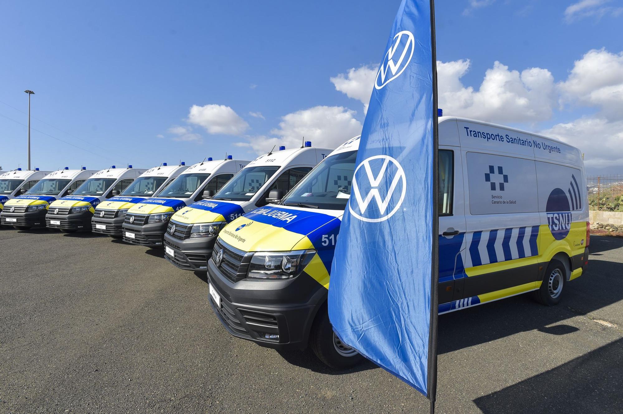 Presentación de nuevas ambulancias del transporte sanitario no urgente en Gran Canaria (5/06/2021)