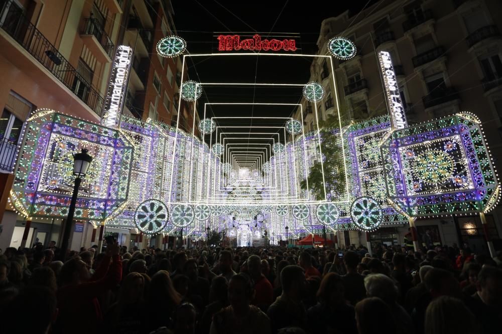 Encendido de luces de la falla Cuba-Literato Azorín