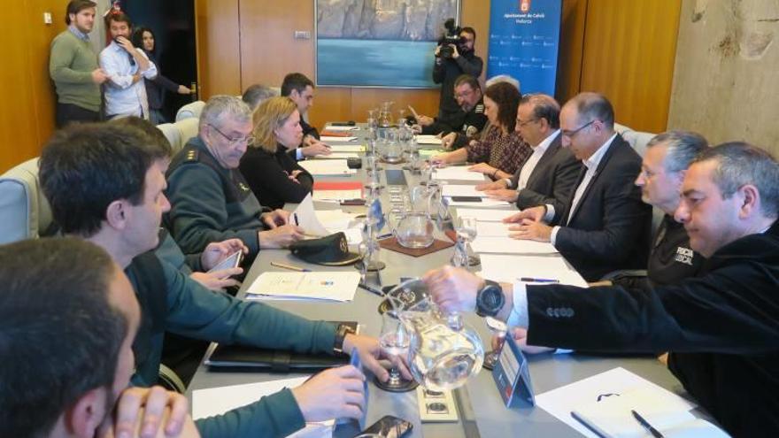 La junta local de seguridad que se celebró ayer en el ayuntamiento de Calvià.