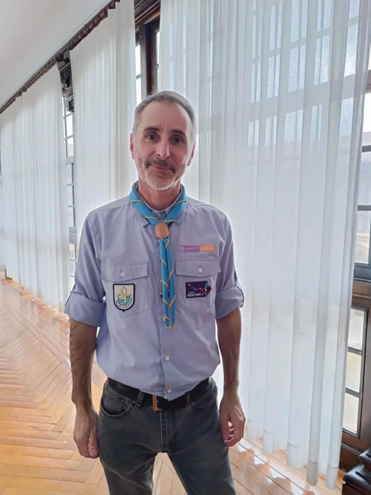 Javier Díaz Morán, Presidente de los Scouts católicos de Asturias