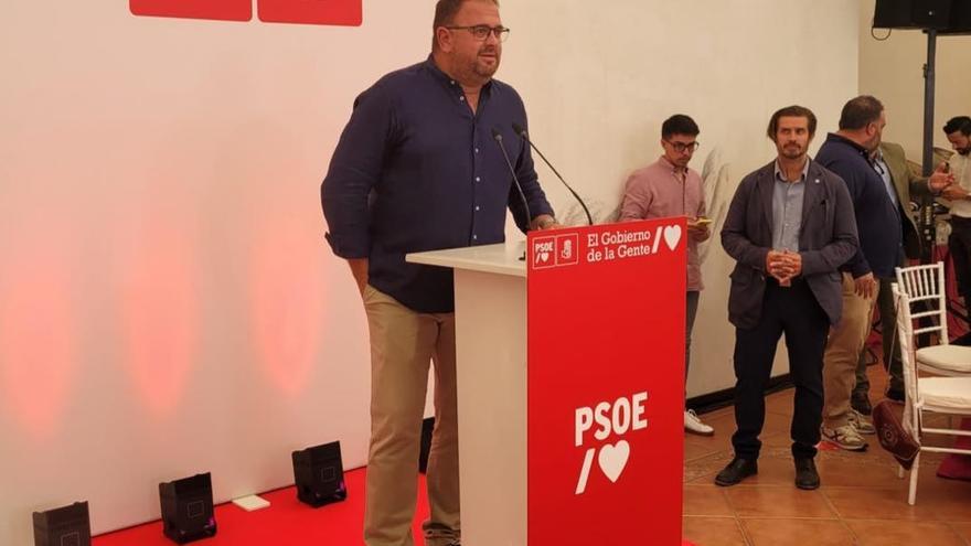 El alcalde Mérida, Antonio Rodríguez Osuna, ayer en un acto público del PSOE.