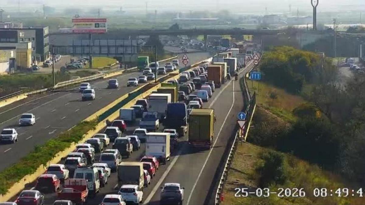 las retenciones superan los 34 kilómetros