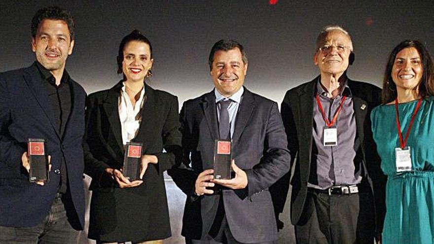 Entrega de premis al Festival de Cinema de Girona, ahir.