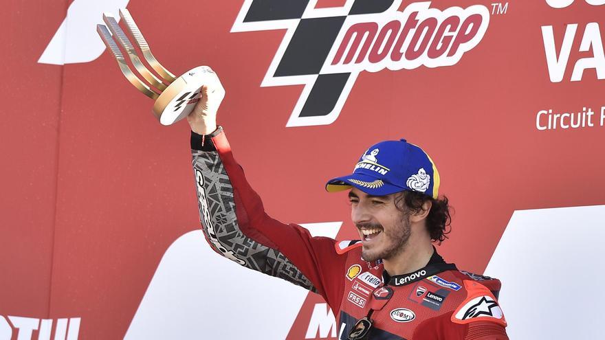 Bagnaia remata el pleno de Ducati en la despedida de Rossi