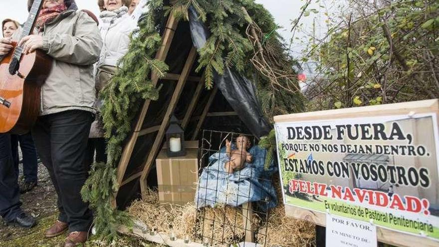 El belén instalado por los voluntarios de Pastoral Penitenciaria.