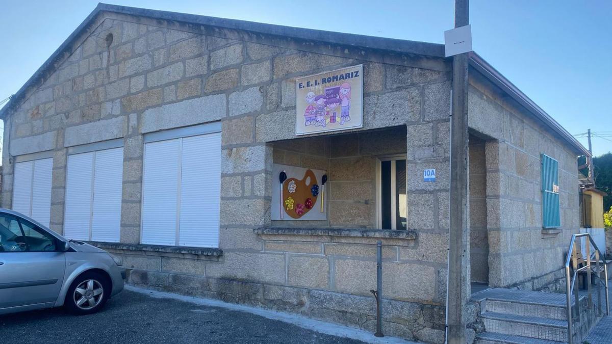 La Escola Infantil de Romariz, que cerrará sus puertas por decisión de Educación.