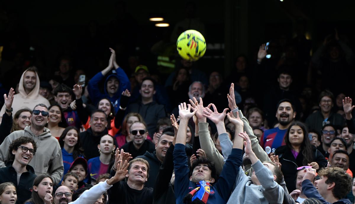 Primer entreno del Barça en el renovado Camp Nou
