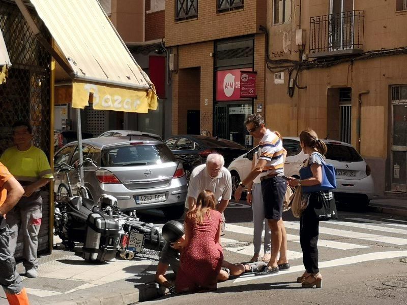 Accidente de tráfico en la calle Cortes de Aragón