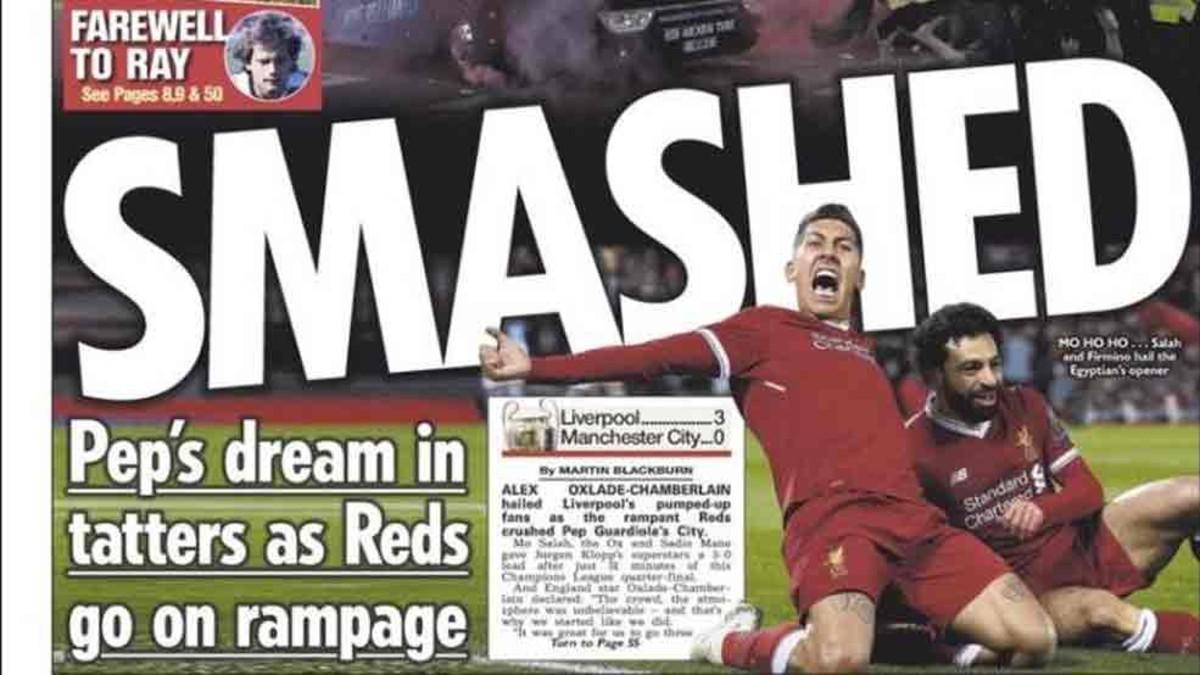 La prensa inglesa destacó la goleada del Liverpool al Manchester City
