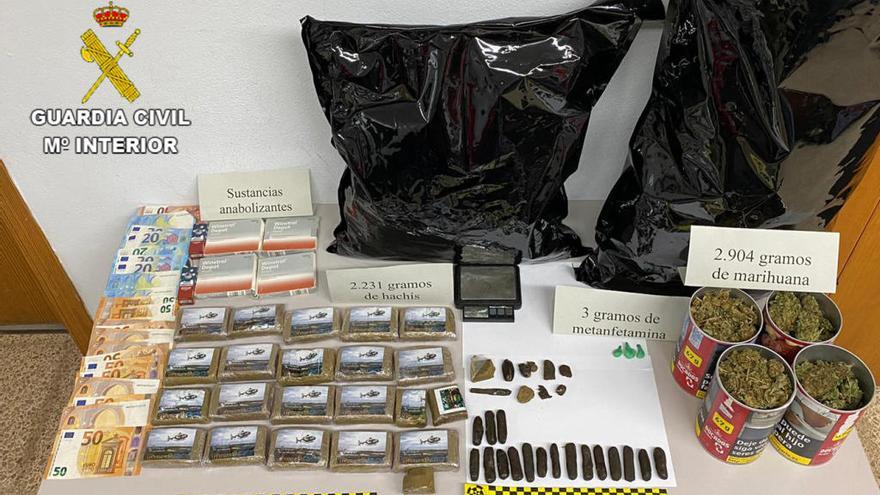 Die Guardia Civil beschlagnahmt acht Kilo Drogen in s&#039;Arenal de Llucmajor