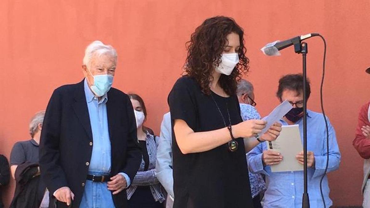 Stella Rahola, en el acto de entrega del premio.