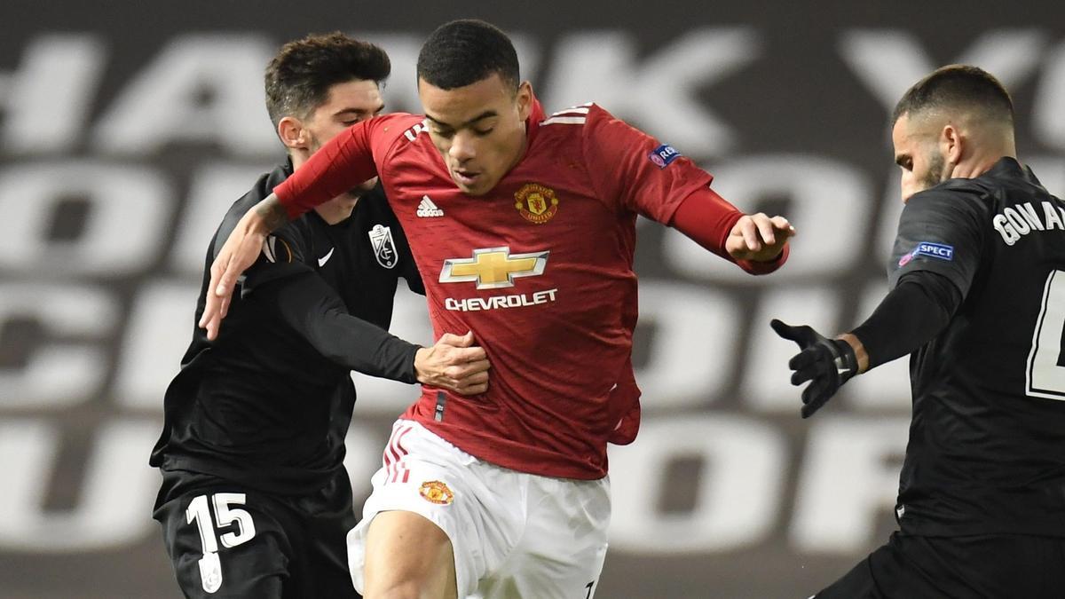 El delantero del Manchester United Mason Greenwood.