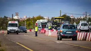 La entrada a Badajoz de la carretera de Sevilla, cortada para su mejora hasta mediados de 2026