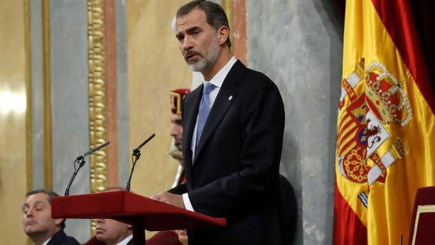 Fotografía de archivo del Rey Felipe VI en el 40 aniversario de la Constitución.