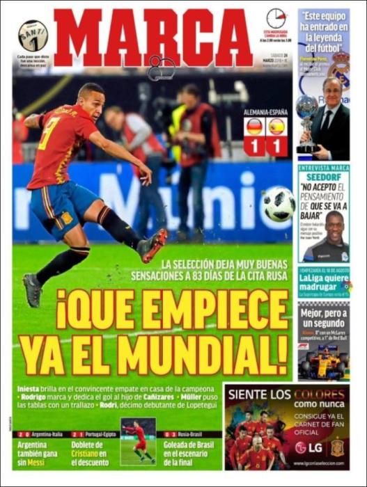 Portadas sábado 24 de marzo de 2018