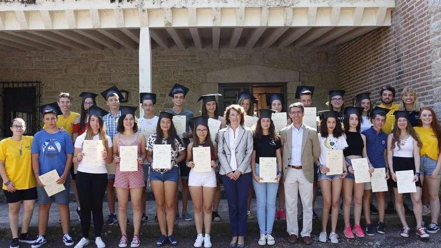 Alumnos participantes en el curso de inmersión en lengua inglesa con María Pilar González y Celiano García.