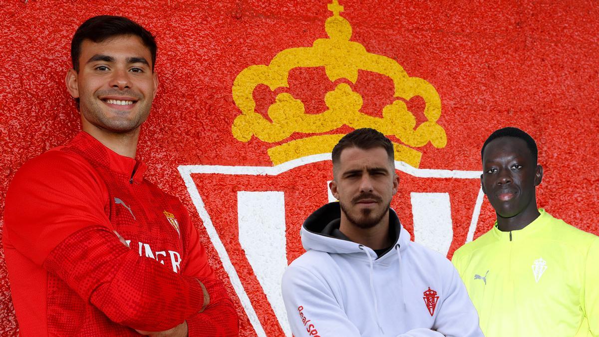 En la imagen grande, Diego Sánchez. Abajo, por la izquierda, Rubén Yáñez y Amadou.