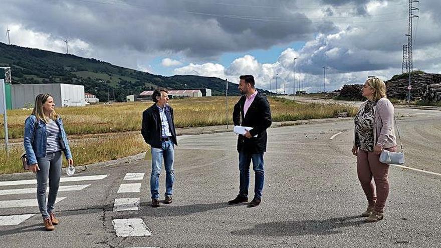 La diputada del PP Cristina Vega; el presidente del PP de Tineo, Matías Rodríguez; el diputado del PP Álvaro Queipo, y la portavoz del PP en el concejo, Montse Fernández.