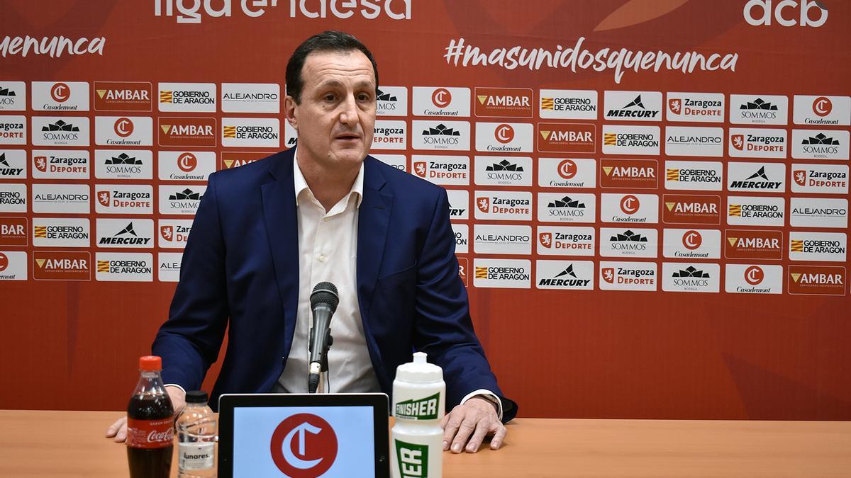 Pep Cargol, durante la rueda de prensa de su despedida.