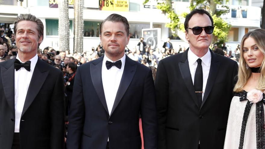 Brad Pitt, Leonardo DiCaprio, Quentin Tarantino i Margot Robbie.