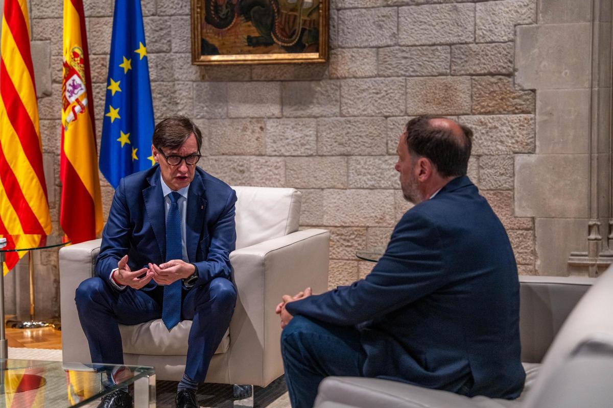 Salvador Illa y Oriol Junqueras sellan el pacto de presupuestos y consolidan la legislatura