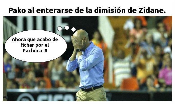 Los memes de la dimisión de Zidane