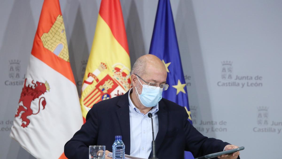 El vicepresidente Igea durante una rueda de prensa.