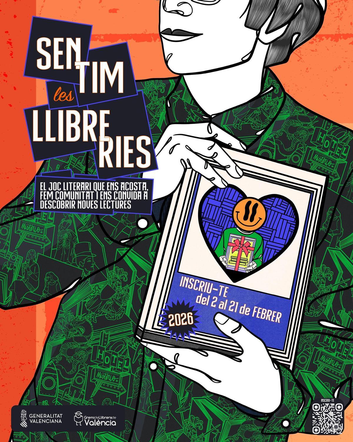 Cartel de 'Sentim les llibreries' diseñado por Ada Diez-