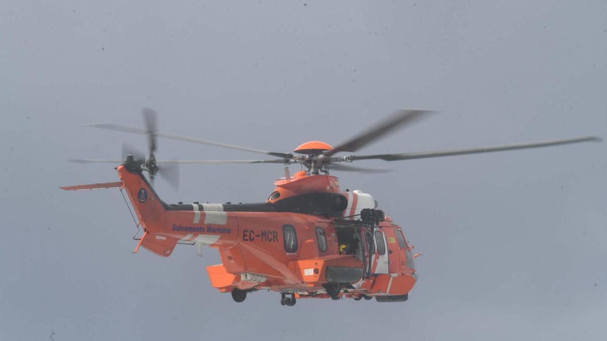 Helicóptero de Salvamento Marítimo.