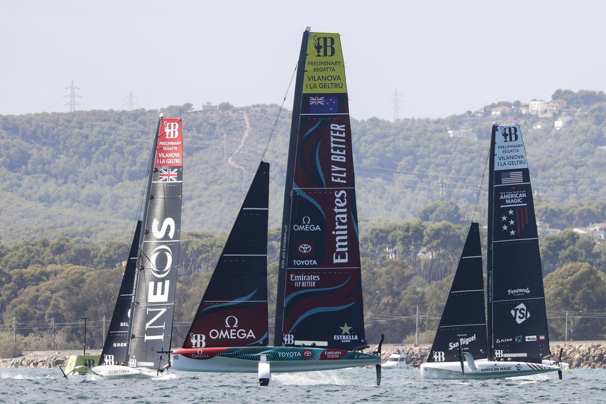 Regata preliminar de la Copa del América en Barcelona