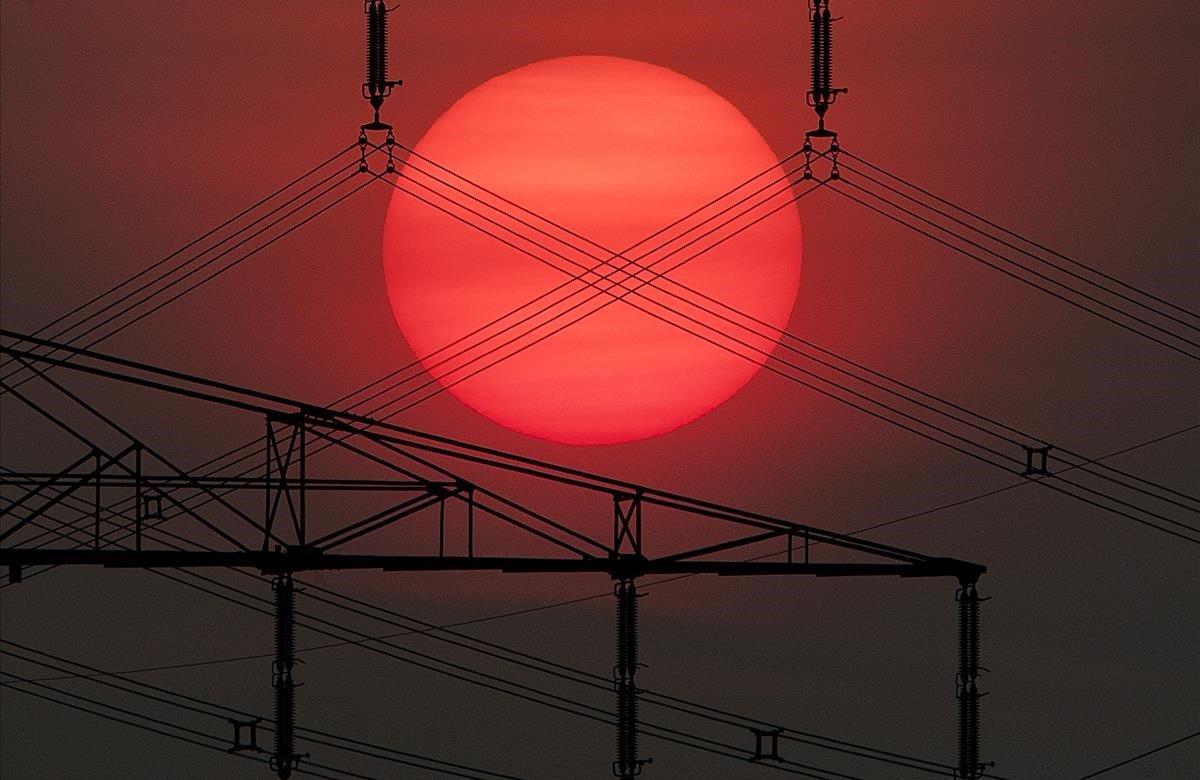 Amanecer en Frankfurt, Alemania.