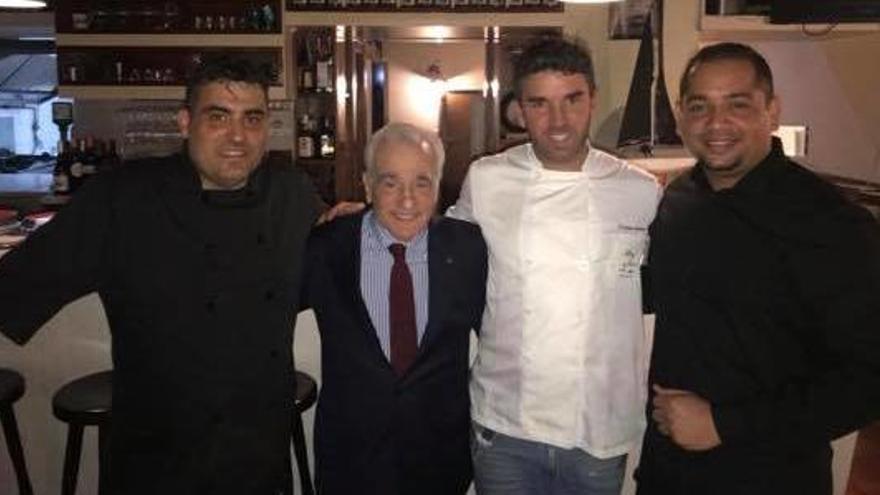 Martin Scorsese con los responsables de La Mar de Llanes