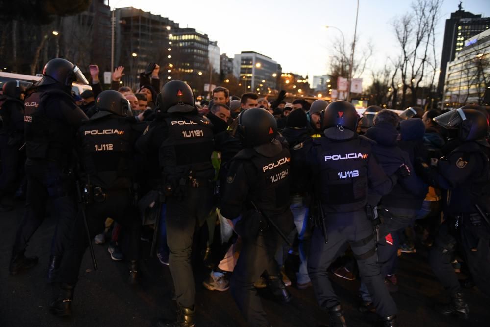 Protestas de taxistas en Madrid