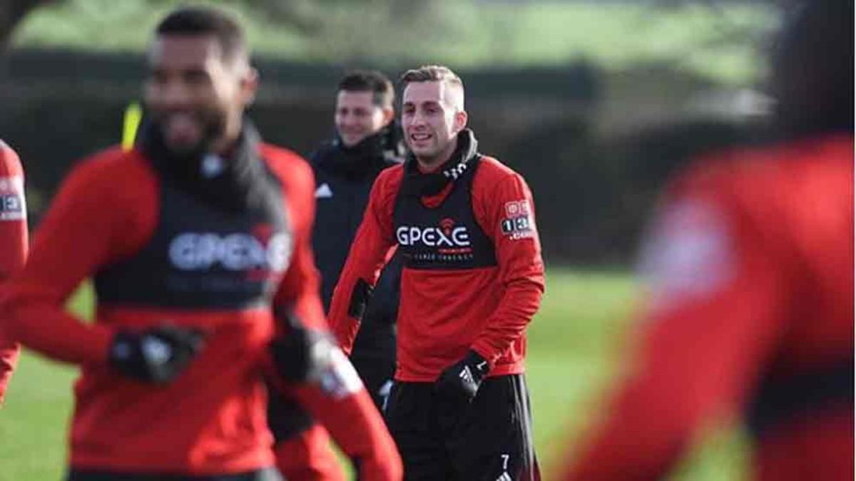 Deulofeu, en un entrenamiento con el Watford