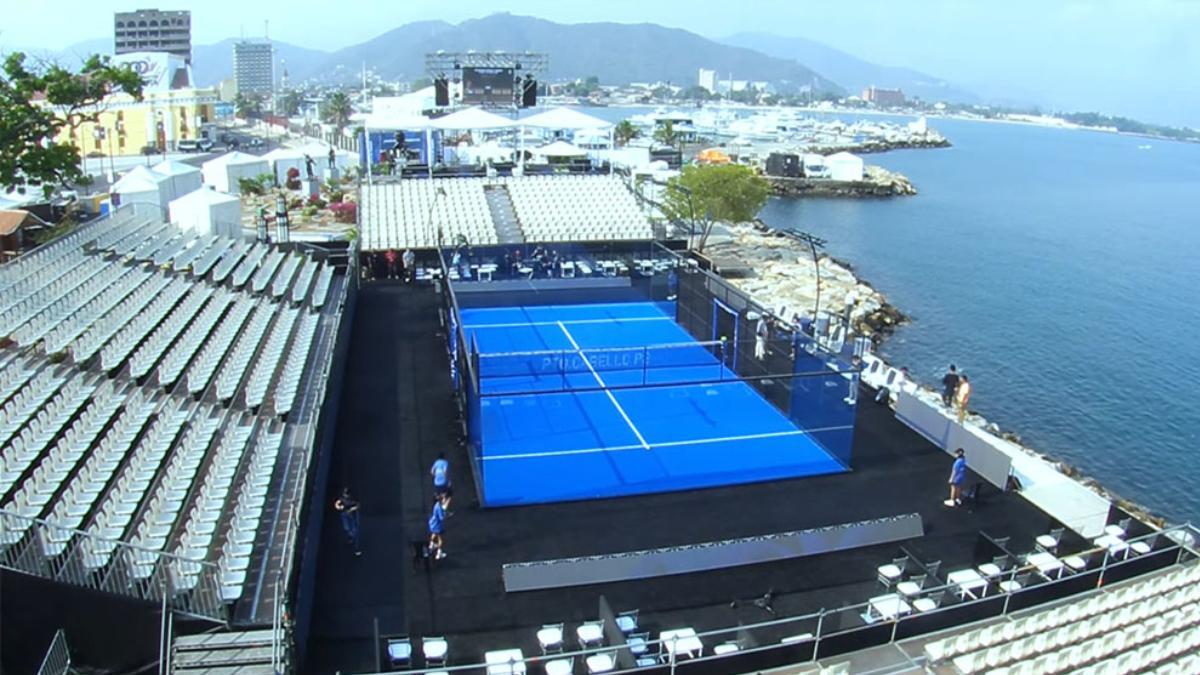 Vista de la pista central del torneo de Puerto Cabello