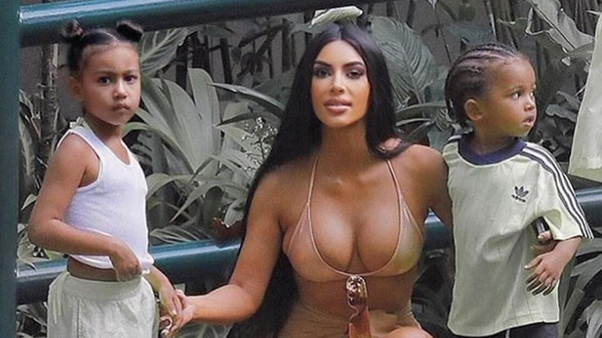 Kim Kardashian, sus hijos y la polémica del Photoshop