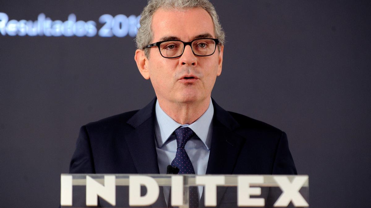 El presidente ejecutivo de Inditex, Pablo Isla, durante una presentación de resultados.