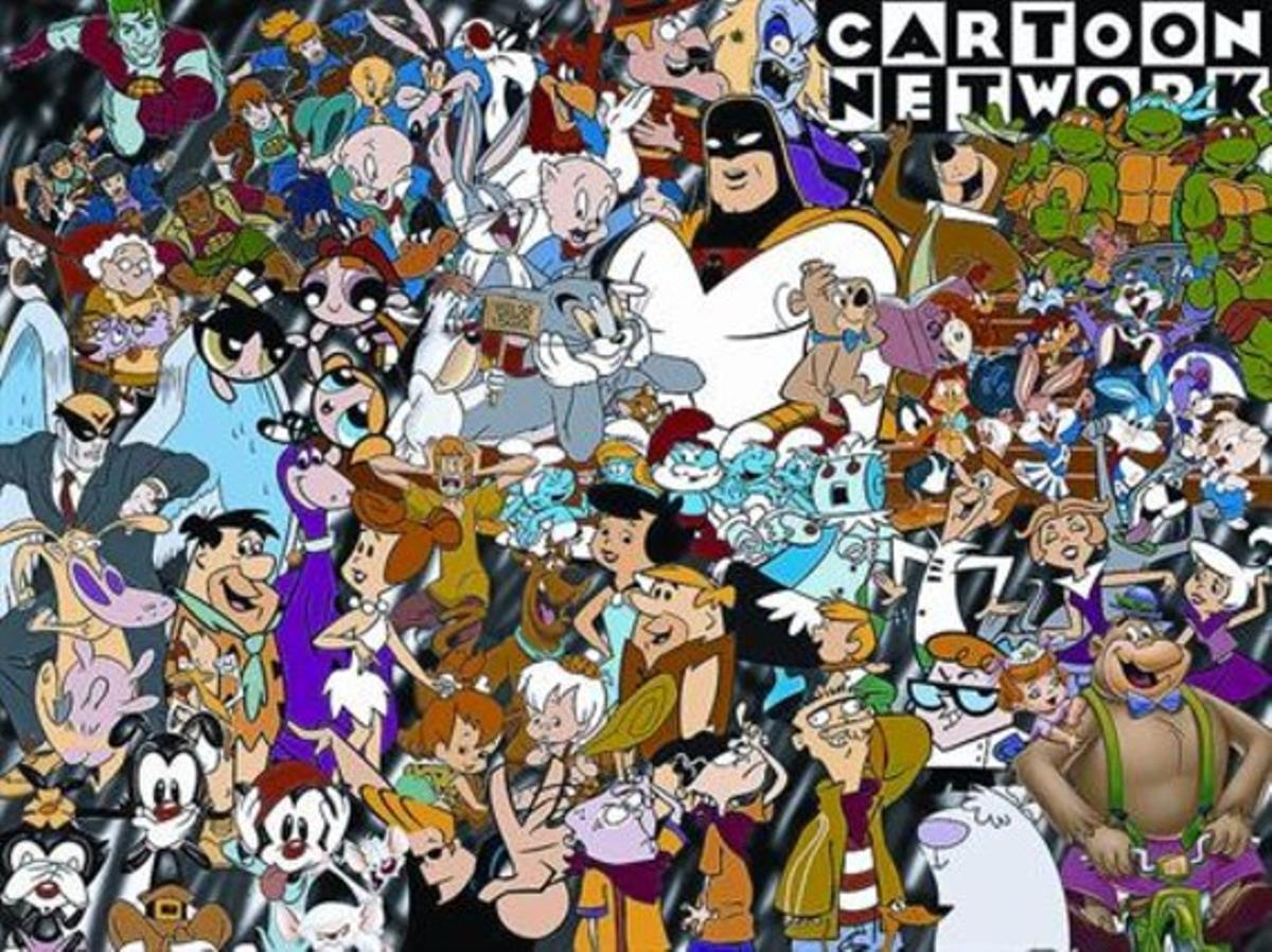 Imatge promocional del canal Cartoon Network, amb les seves principals estrelles animades.
