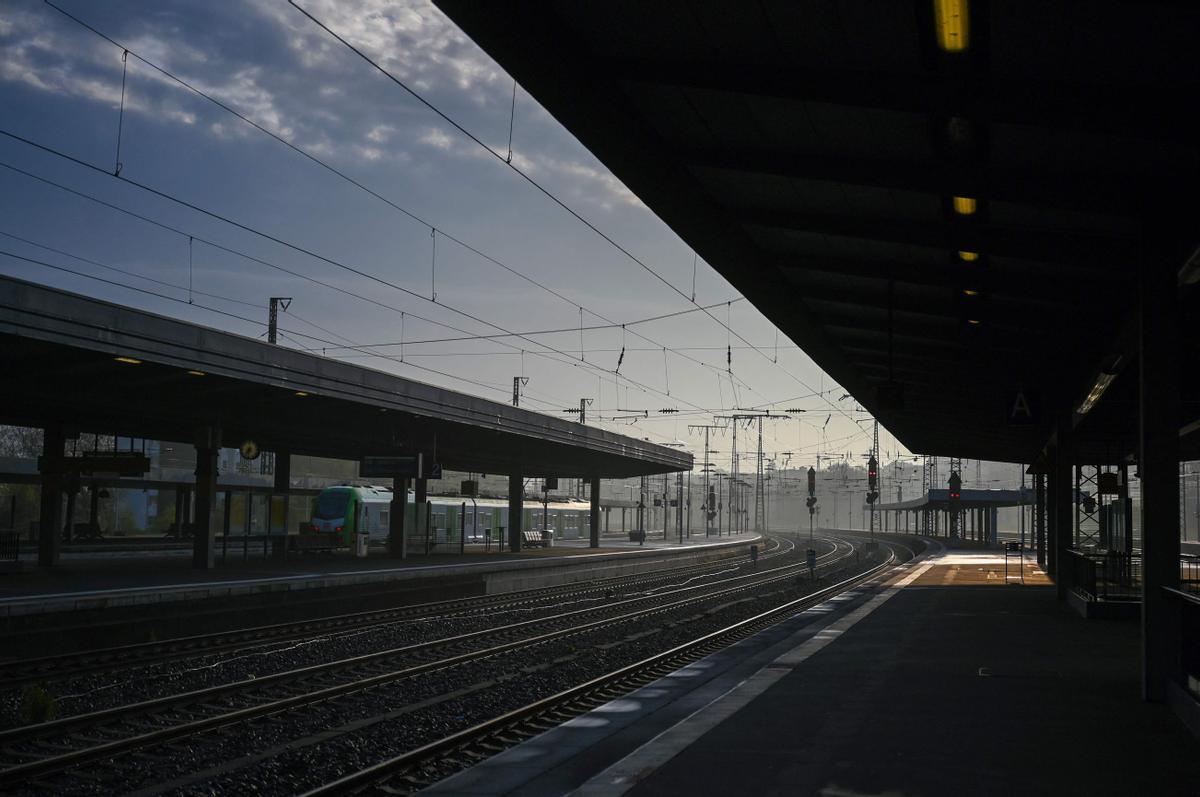 Huelga de los trabajadores del ferrocarril en Alemania. Essen